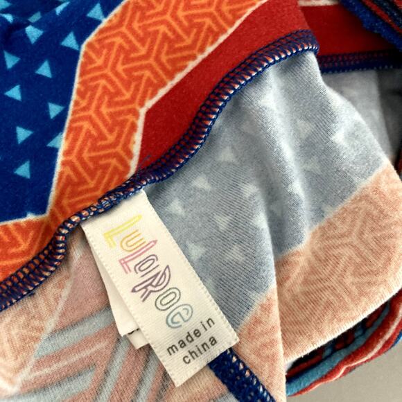 Lularoe Sunset Stripes Geometric Grand Canyon Leggings - One Size - 2-10 - Picture 3 of 8